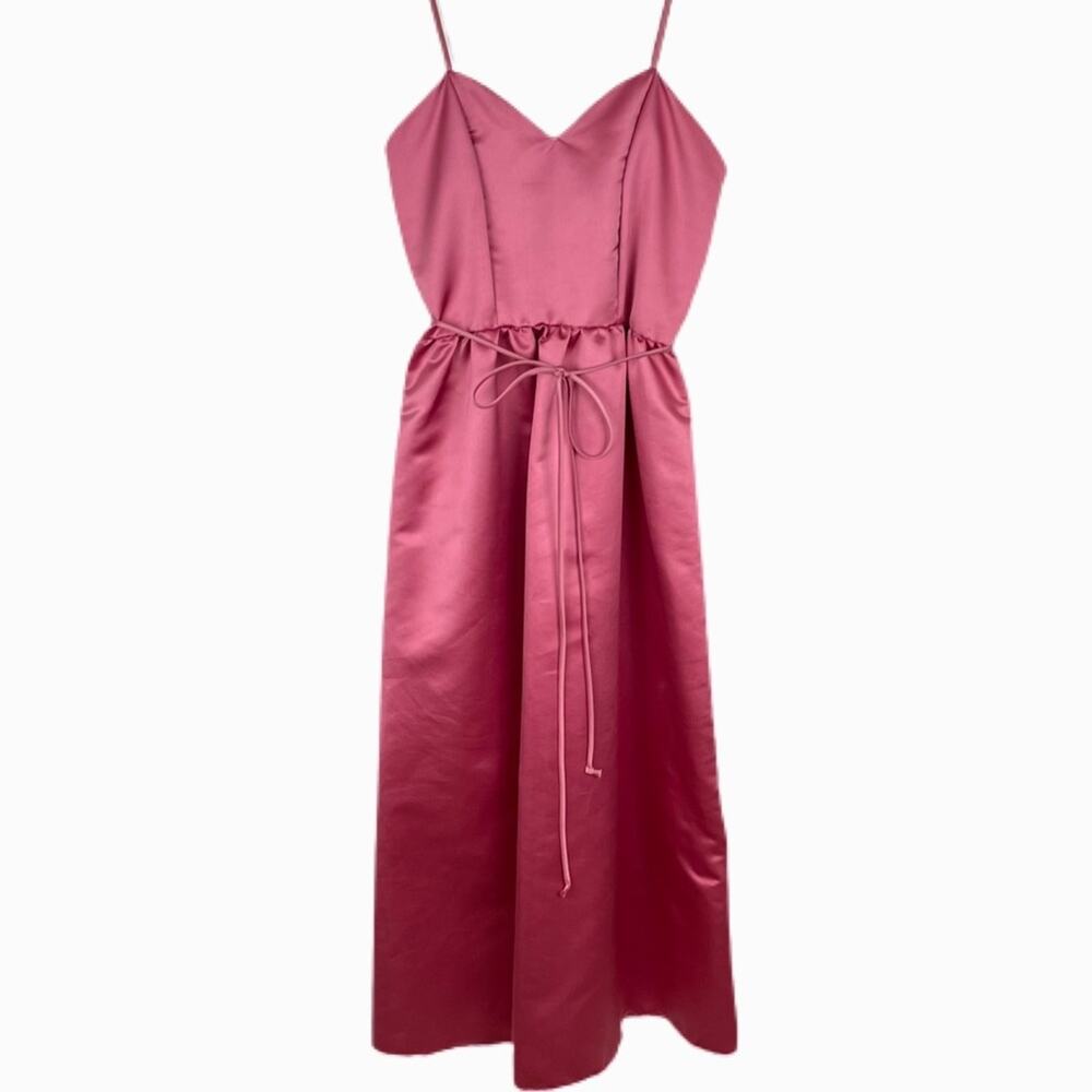 Vintage 70s House of Bianchi Pink Gown Sz 12
